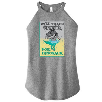 Will Trade Sister For Dinosaur Women’s Perfect Tri Rocker Tank