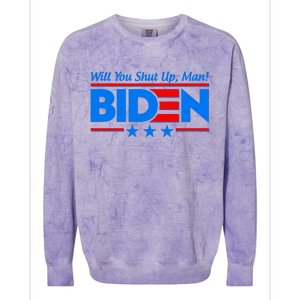 Will You Shut Up Man Biden 2020 Election Debate Quote Colorblast Crewneck Sweatshirt