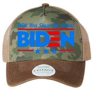 Will You Shut Up Man Biden 2020 Election Debate Quote Legacy Tie Dye Trucker Hat