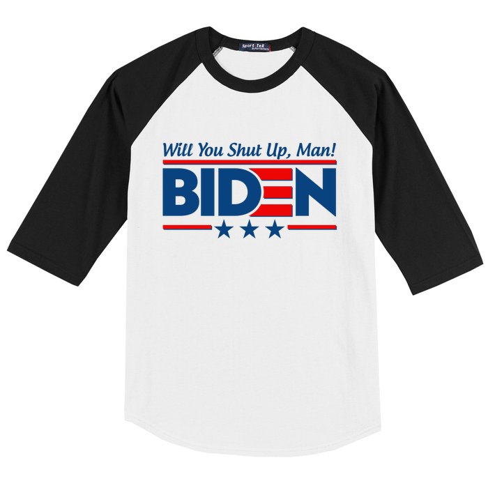 Will You Shut Up Man Biden 2020 Election Debate Quote Baseball Sleeve Shirt