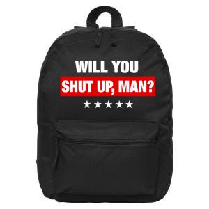 Will You Shut Up Man? Biden Quote Presidential Debate  16 in Basic Backpack