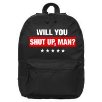 Will You Shut Up Man? Biden Quote Presidential Debate  16 in Basic Backpack