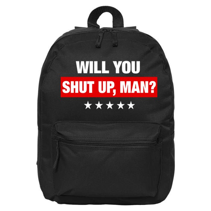 Will You Shut Up Man? Biden Quote Presidential Debate  16 in Basic Backpack