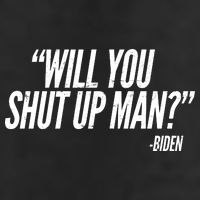 Will You Shut Up Man Biden Trump Debate 7 Panel Mesh Trucker Snapback Hat