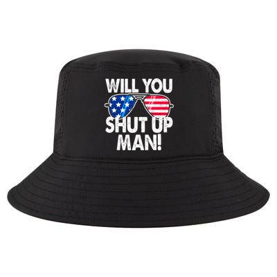 Will You Shut Up Man Biden Vs Trump Flag Sunglasses Cool Comfort Performance Bucket Hat