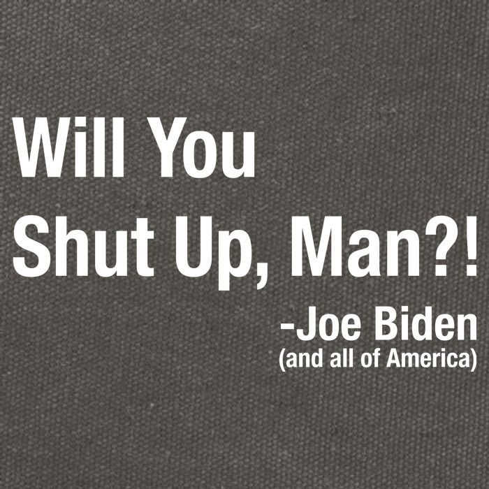 Will You Shut Up Man? Funny Biden Quote President Debate Cotton Canvas Backpack