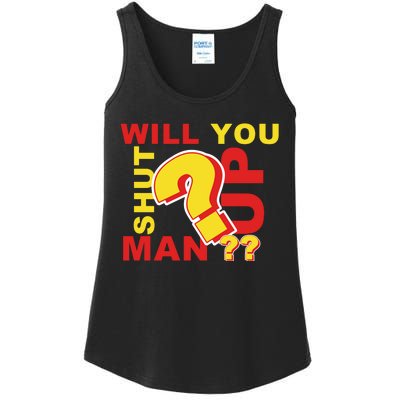 Will You Shut Up Man? Political Humor Ladies Essential Tank