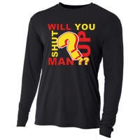 Will You Shut Up Man? Political Humor Cooling Performance Long Sleeve Crew