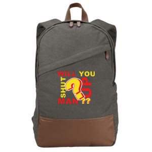 Will You Shut Up Man? Political Humor Cotton Canvas Backpack