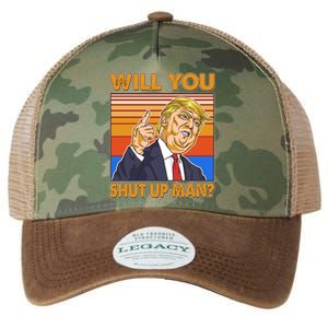 Will You Shut Up Man Trump Presidential Debate Legacy Tie Dye Trucker Hat