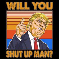 Will You Shut Up Man Trump Presidential Debate Drawstring Bag