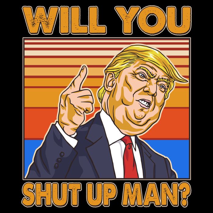 Will You Shut Up Man Trump Presidential Debate Drawstring Bag