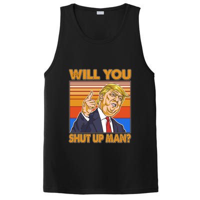 Will You Shut Up Man Trump Presidential Debate PosiCharge Competitor Tank