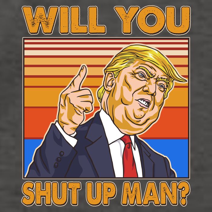 Will You Shut Up Man Trump Presidential Debate Vector Backpack