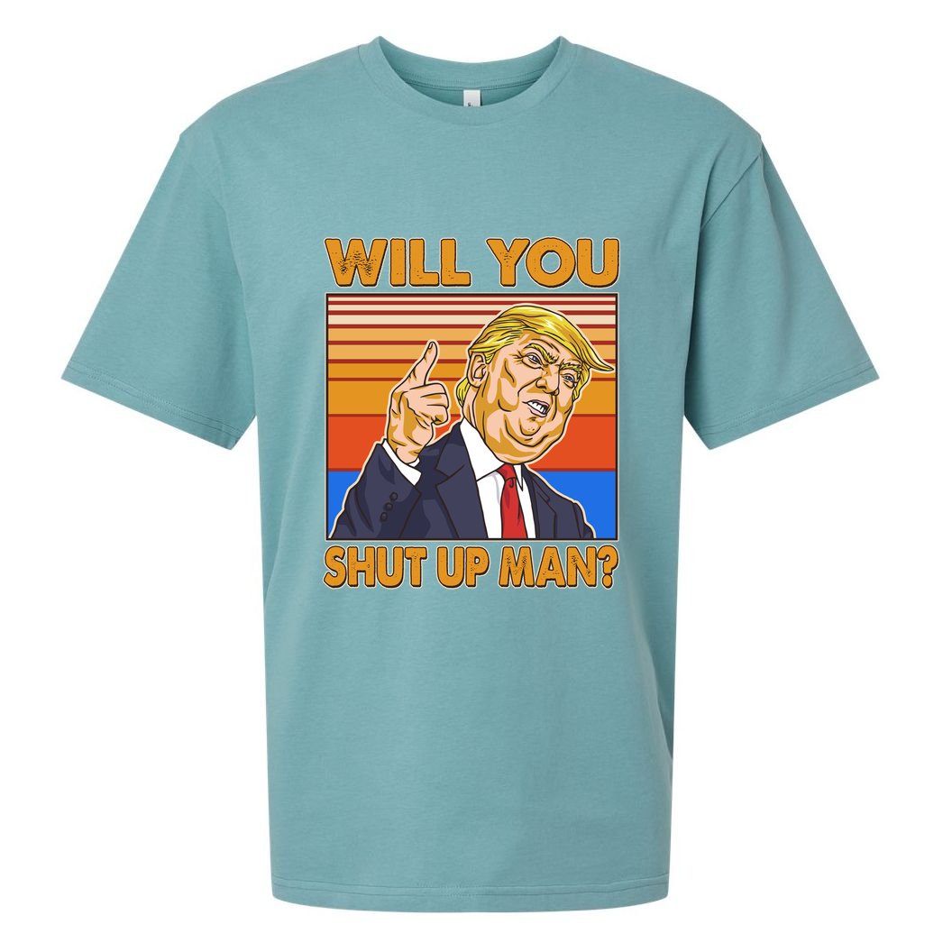 Will You Shut Up Man Trump Presidential Debate Sueded Cloud Jersey T-Shirt