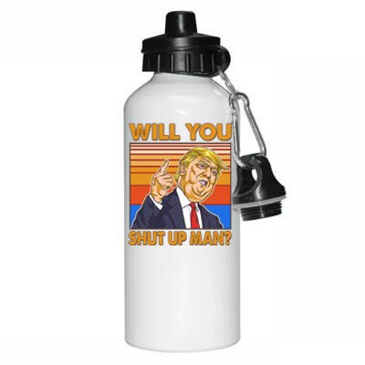 Will You Shut Up Man Trump Presidential Debate Aluminum Water Bottle