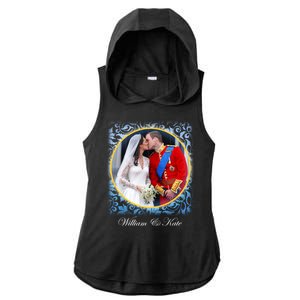 William & Kate Royal Wedding Photo Ladies PosiCharge Tri-Blend Wicking Draft Hoodie Tank