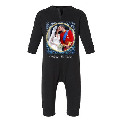 William & Kate Royal Wedding Photo Infant Fleece One Piece