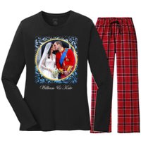 William & Kate Royal Wedding Photo Women's Long Sleeve Flannel Pajama Set 