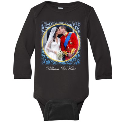 William & Kate Royal Wedding Photo Baby Long Sleeve Bodysuit