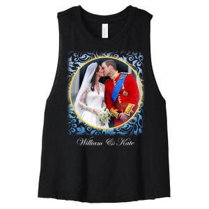 William & Kate Royal Wedding Photo Women's Racerback Cropped Tank