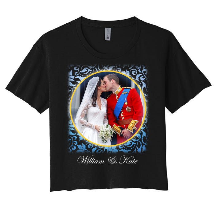 William & Kate Royal Wedding Photo Women's Crop Top Tee