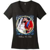 William & Kate Royal Wedding Photo Women's V-Neck T-Shirt