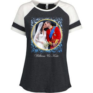 William & Kate Royal Wedding Photo Enza Ladies Jersey Colorblock Tee