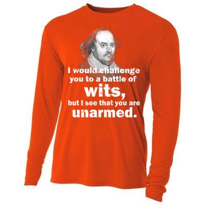 William Shakespeare Wits Quote Cooling Performance Long Sleeve Crew