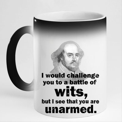 William Shakespeare Wits Quote 11oz Black Color Changing Mug