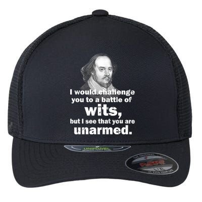 William Shakespeare Wits Quote Flexfit Unipanel Trucker Cap