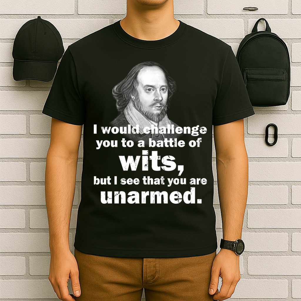 William Shakespeare Wits Quote T-Shirt