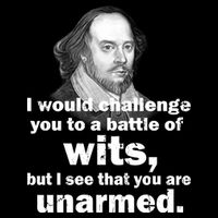 William Shakespeare Wits Quote T-Shirt