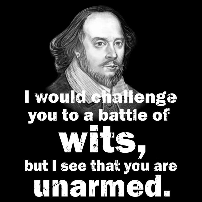 William Shakespeare Wits Quote T-Shirt