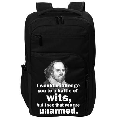 William Shakespeare Wits Quote Impact Tech Backpack