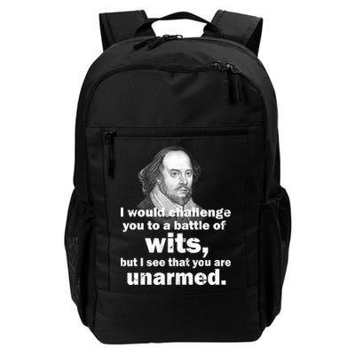 William Shakespeare Wits Quote Backpack