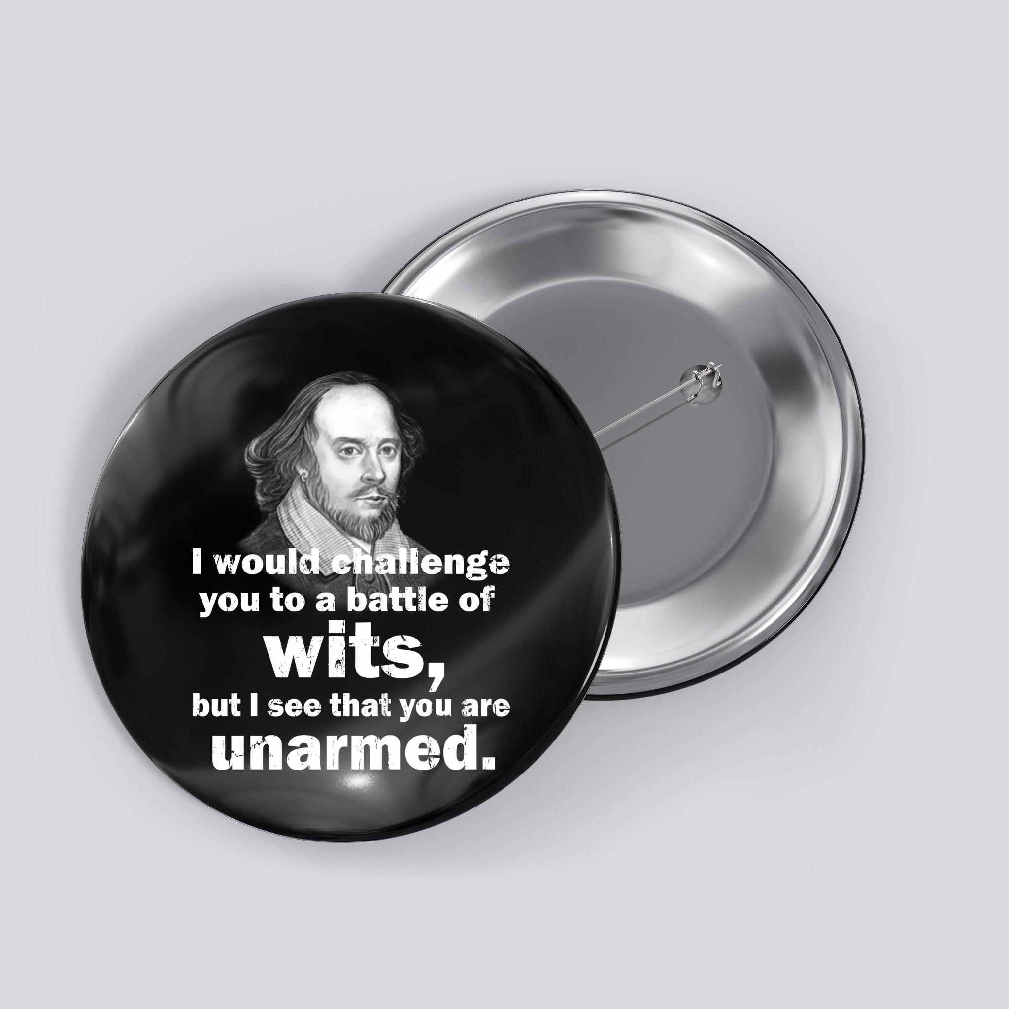 William Shakespeare Wits Quote Button