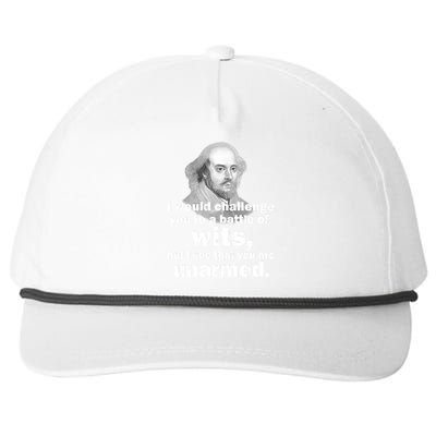 William Shakespeare Wits Quote Snapback Five-Panel Rope Hat