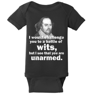 William Shakespeare Wits Quote Baby Bodysuit