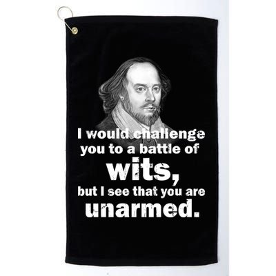 William Shakespeare Wits Quote Golf Towel