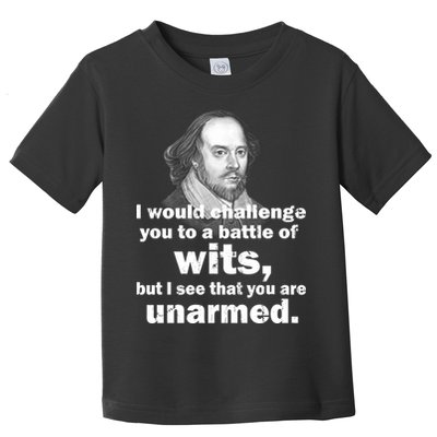 William Shakespeare Wits Quote Toddler T-Shirt