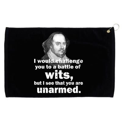 William Shakespeare Wits Quote Grommeted Golf Towel