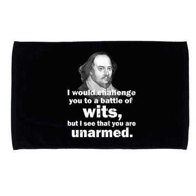 William Shakespeare Wits Quote Microfiber Hand Towel