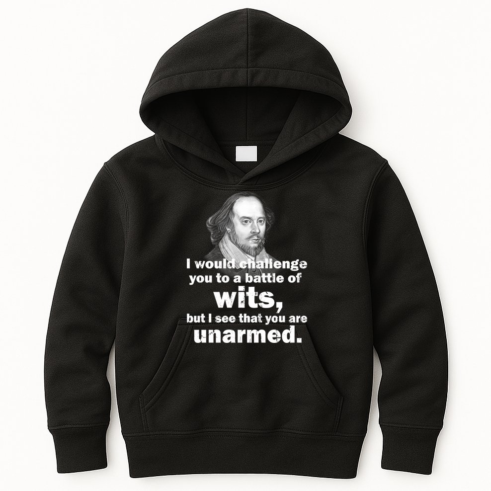 William Shakespeare Wits Quote Kids Hoodie