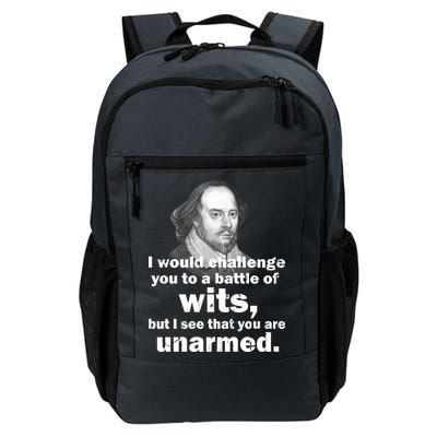 William Shakespeare Wits Quote Daily Commute Backpack