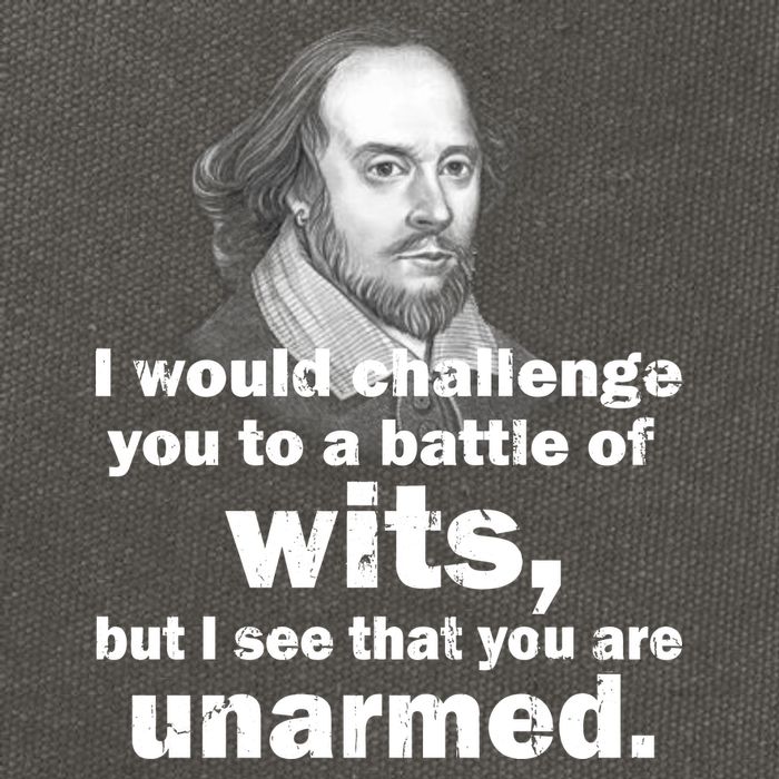William Shakespeare Wits Quote Cotton Canvas Backpack