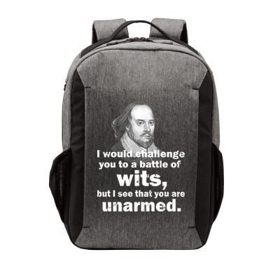 William Shakespeare Wits Quote Vector Backpack