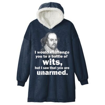 William Shakespeare Wits Quote Hooded Wearable Blanket