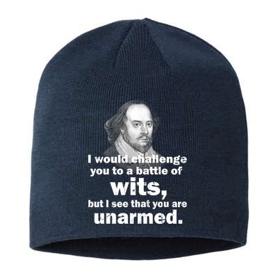 William Shakespeare Wits Quote Sustainable Beanie