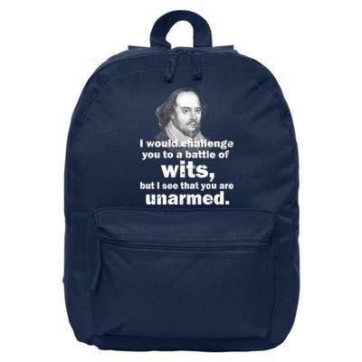 William Shakespeare Wits Quote 16 in Basic Backpack